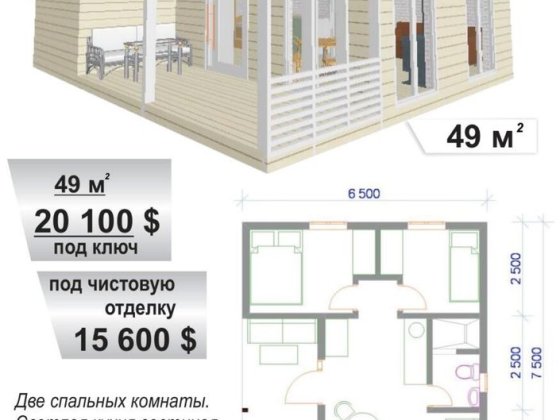 Модульний будинок з 2 спальнями Кривий Ріг