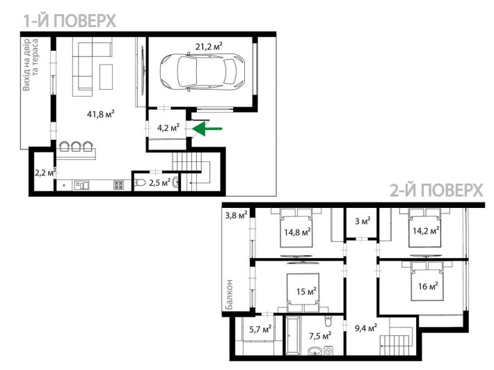 4-кімнатний таунхаус з ремонтом | SHERWOOD | Ужгород - SW 18 - фото 1