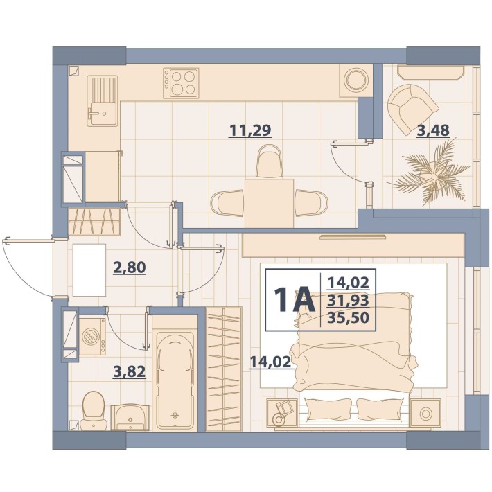 Продаж 1к. квартири у Гостомелі, ЖК "Centr City" - фото 1