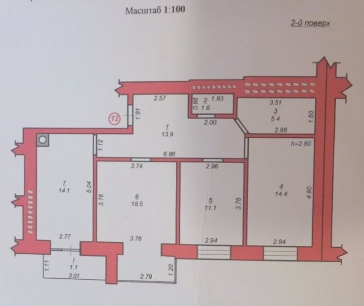 Продаж 3 кім. квартири 80 кв.м., вул. Л.Українки, м.Дрогобич - фото 1