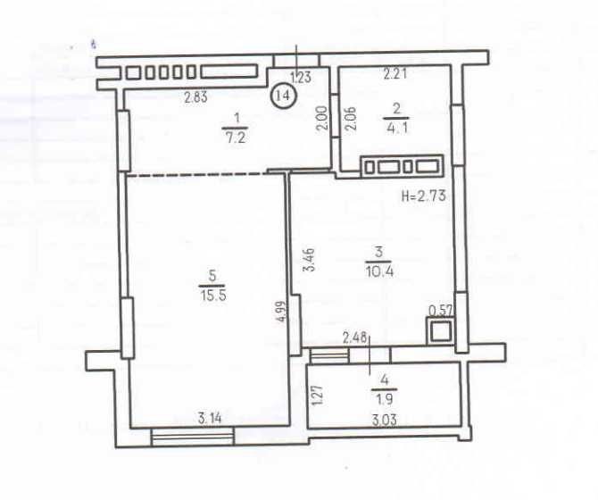 Однокімнатна квартира 39,1м2 новобудова - фото 1