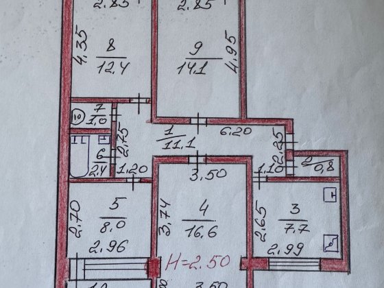 Продається 1/2 частина квартири Южноукраинск