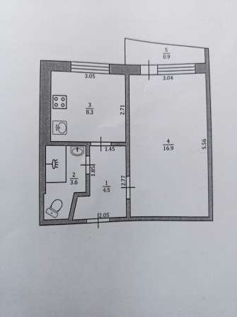 Продається 1-но кімнатна квартира - фото 1