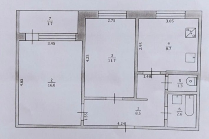 Продам квартиру в Южноукраїнську — 2 кімнати - фото 1