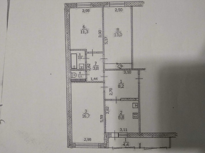 Продам 3 ком. квартиру н/п - фото 1