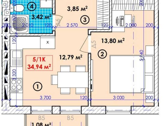 Продається 1 кім квартира в Богородчанах. Розтермінування на 24 місяці Богородчани