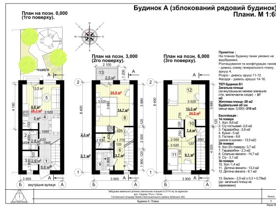 Таунхаус 87 м2 з документами. єВідновлення.