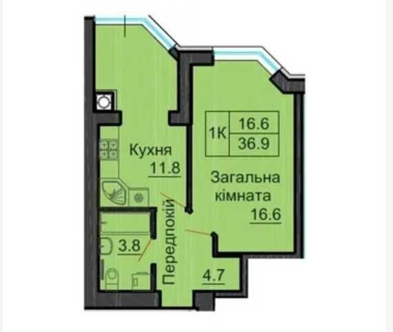 Продаж 1-к квартири по вул. Миру, 5 (Новосілки) - фото 1