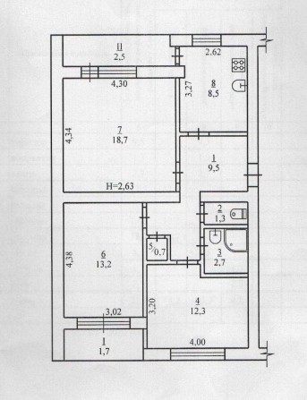 Продается видовая трёхкомнатная чешка возле парка, ул. Камо - фото 1