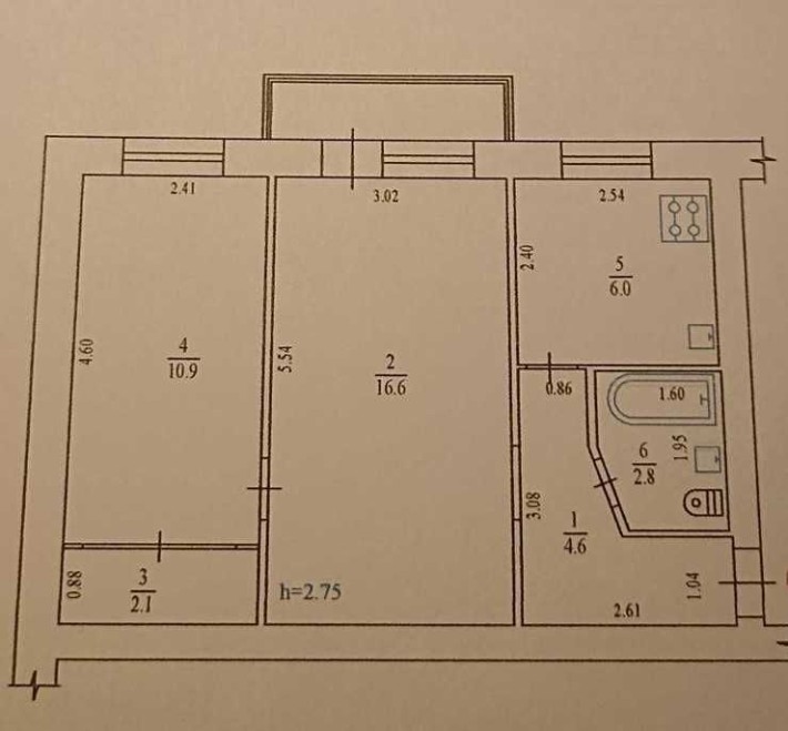 Продаж двокімнатної квартири, Конкорд - фото 1