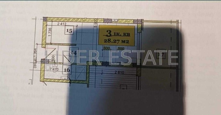 Продам 1-кімнатну квартиру площею 28м2-ціна 31700$ - фото 1