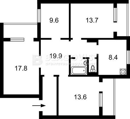 Продаж 4к Червоної Калини просп.(Маяковськ.В.прос) 5а - фото 1