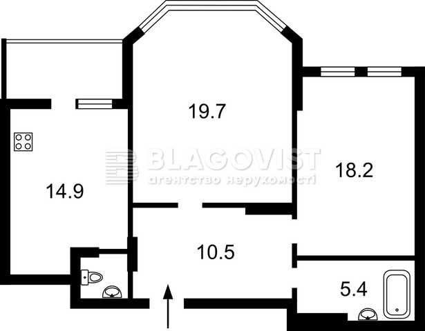 Продаж 2 кімнатної квартири на Позняках, Драгоманова 6а, Пчілки - фото 1