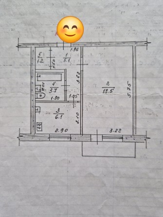 Металлургов 5/9 35.5 загальна площа - фото 1