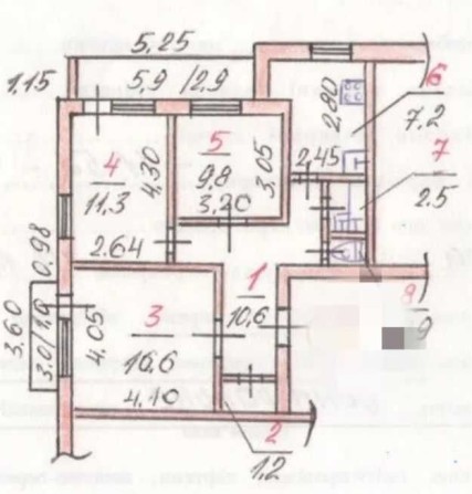 Продам 3 кімн кв 63 м2 3/9 цегла ВСЕ РОЗДІЛЬНО Старий Центр - фото 1
