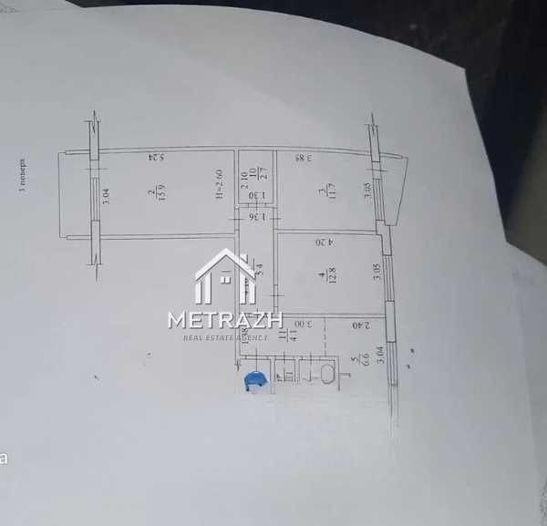 3хк ком. квартира под ремонт м\р 531 рядом трц Рост Салтовка 87716 - фото 1