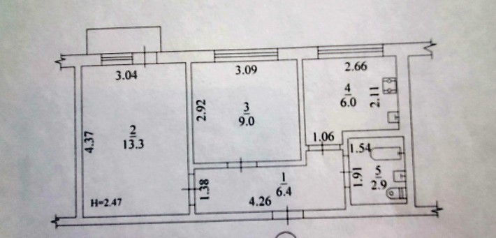 Бюджетная 2х кімнатна квартира, 602 м/р - фото 1