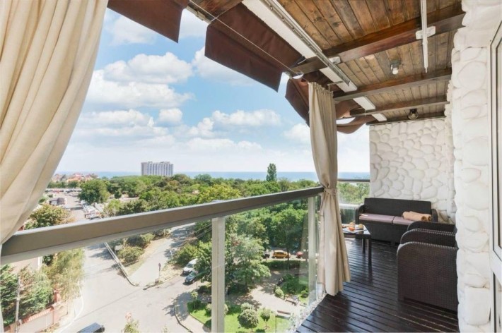 Подобова оренда  | Аркадія | Тераса з видом на парк і море. - фото 1