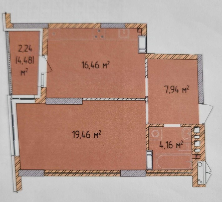 ‼️‼️ Велика квартира в новому будинку Крона Парк  57000Євро - фото 1