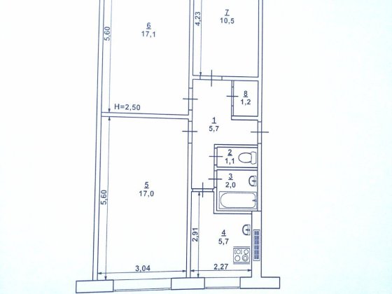 3 х ком.на 17 квартале. 3/5 эт.Хозяин., всё рядом Кривой Рог