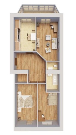 Продаж квартири,, Зданий будинок, 3-кімн в центрі, Височана-Бандери - фото 1