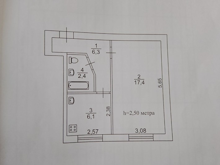 Однокімнатна квартира - фото 1