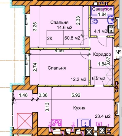Продам 2-ох кімнатну квартиру з панорамним виглядом на озеро - фото 1