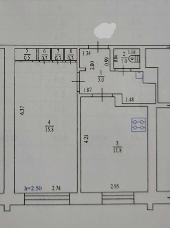 Продаж 1 кімнатної квартири в житловому стані    . №9997 - фото 1
