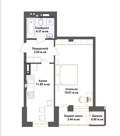 Продаж 1 км. квартира Тарнаського БЕЗ ПОСЕРЕДНИКА - фото 1