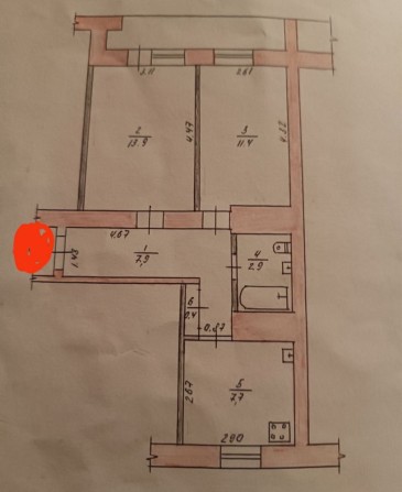 Продається 2 кімнатна квартира 47кв.м. на Крошні - фото 1