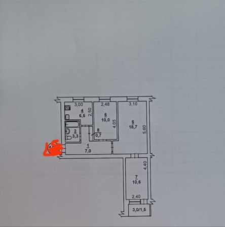 Продам 3-х комнатную квартиру в центре - фото 1