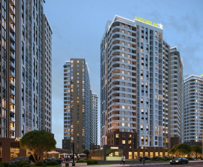 Квартира в новострое Жемчужина 67 на ул. Краснова Kadorr City - фото 1
