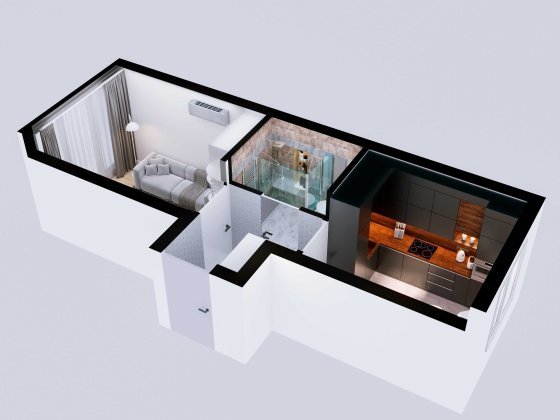 Купити Однокімнатну Квартиру 23.27 кв.м. | Новобудова | Без Комісії Софиевская Борщаговка