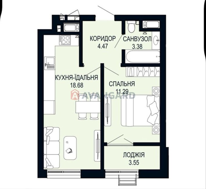 Продаж 1-кімнатної квартири в ЖК Viking Hills | Збоїща - фото 1