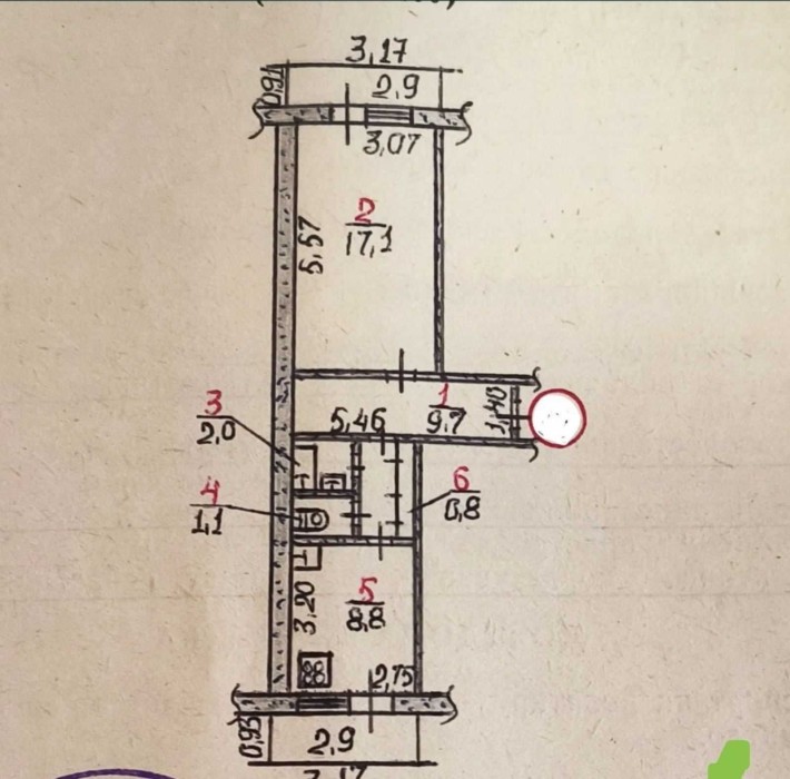 Продам велику  1 к. квартиру на Колодязній! 43 кв.м( 2 балкони ) - фото 1