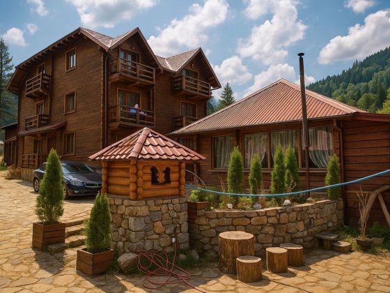 Яремче/Микуличин/готель/діючий бізнес/Карпаты, річка Прут Микуличин