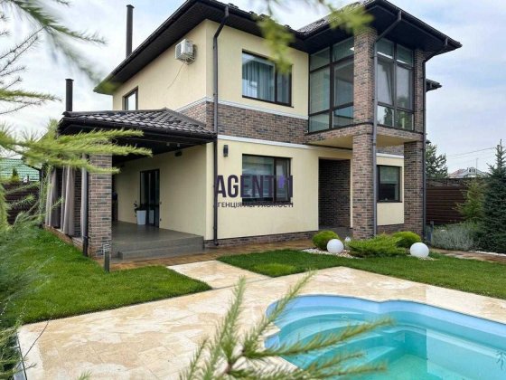 Без%.Будинок 230кв.м. з басейном на 8 сотках у с.Гатне