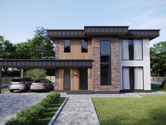 Сучасний будинок у лісі 220 м2 є газ у містечку з цегли с. Ходосівка Ходосівка