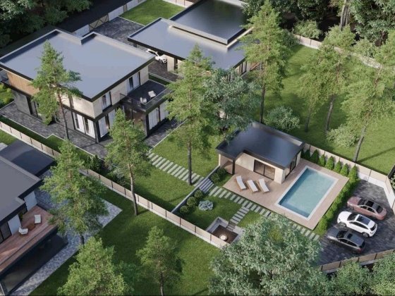 Будинок 360 м2 у містечку в лісі басейн гараж цоколь сауна с Ходосівка Ходосівка