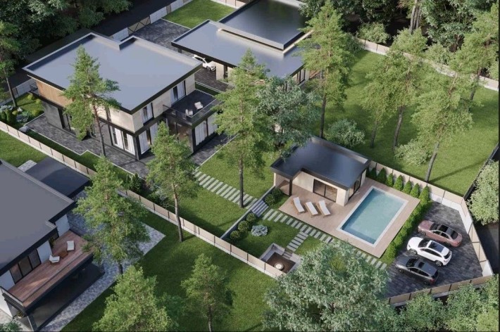 Будинок 360 м2 у містечку в лісі басейн гараж цоколь сауна с Ходосівка - фото 1