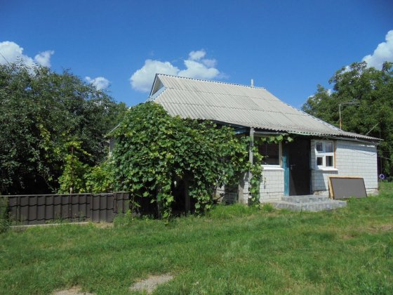 Бородянка. Деревянный  дом (из дуба) обложенный кирпичом 60кв.м. Бородянка