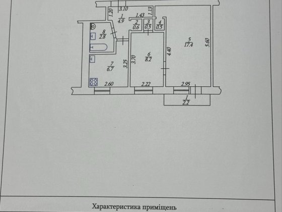 Продам 2 кімнатну квартиру в центрі міста Охтирка