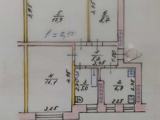 3к.кв.по вул.Садовій, новий ринок Бердичів