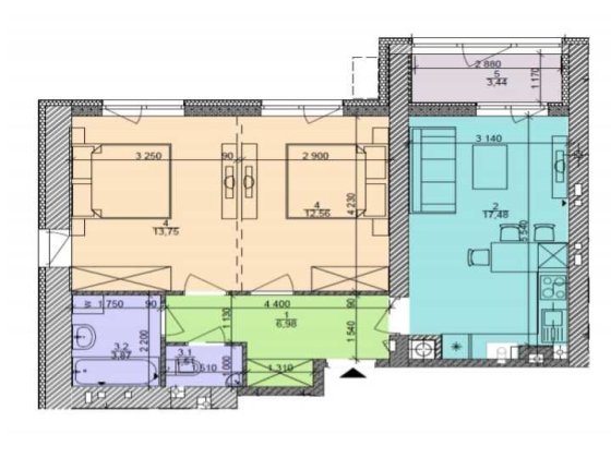 2к квартира в ЖК Столичний Васильків Васильков