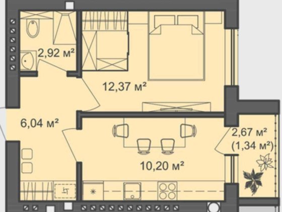 1к квартира з газовим опаленням! БЕЗ КОМІСІЇ  та переплат Гостомель