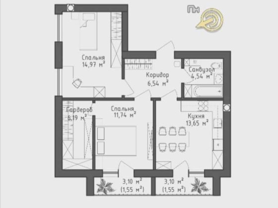 Гостомель 2к квартира 64м² ГАЗОВЕ опалення 4 поверх Гостомель