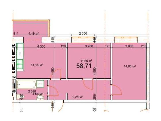 2 кім квартира, розтермінування на 36 місяців(р-н Епіцентру) Калуш