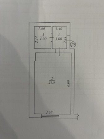 1 кімнатна квартира -студія з газом! Оформлення! - фото 1