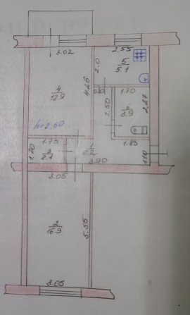 Продам 2-х кімнатну квартиру в центрі м. Лозова - фото 1