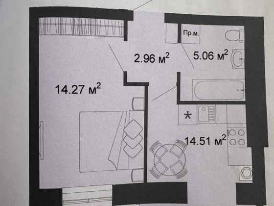 Квартира Однокімнатна. Модерніст Струмівка